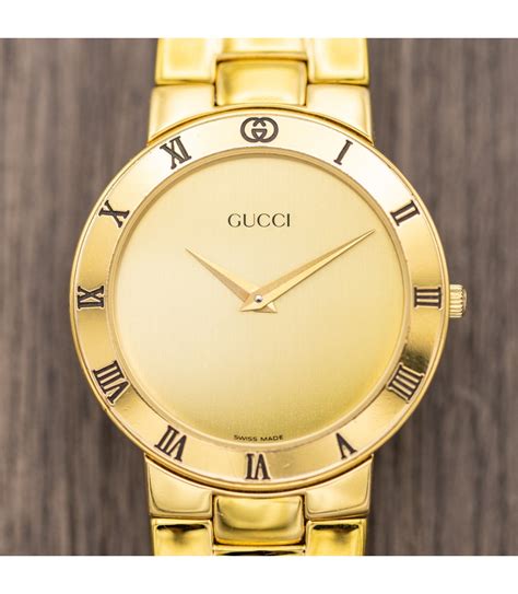 men's gold gucci watch